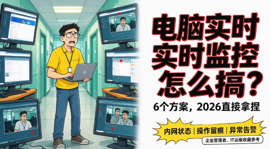 电脑实时监控怎么搞?6 个方法,2026 直接拿捏✅(图1) 电脑实时监控怎么搞?6 个方法,2026 直接拿捏✅(图1)