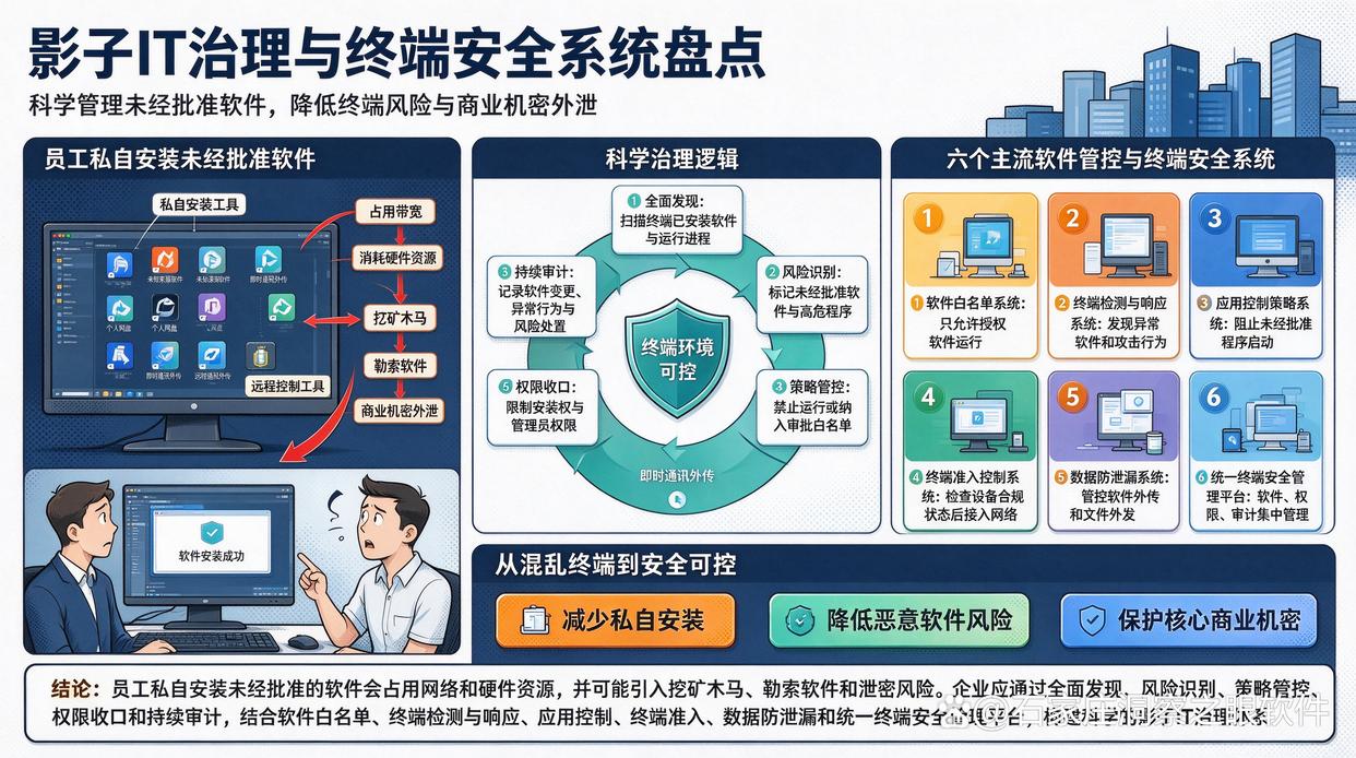 未经批准安装的软件，应该怎样管理？推荐6个管控软件的系统，快码住了(图1)