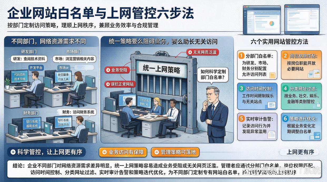 如何为不同部门配置不同的网站白名单?推荐六个网站管控方法,快码住(图1) 如何为不同部门配置不同的网站白名单?推荐六个网站管控方法,快码住(图1)