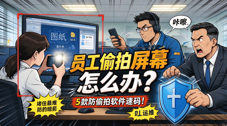 员工拿手机偷拍屏幕怎么办?5 款防偷拍软件,拿捏(图1) image.png