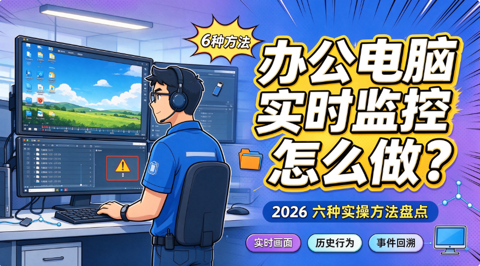 办公电脑实时监控怎么做?2026 六种实操方法盘点(图1) image.png