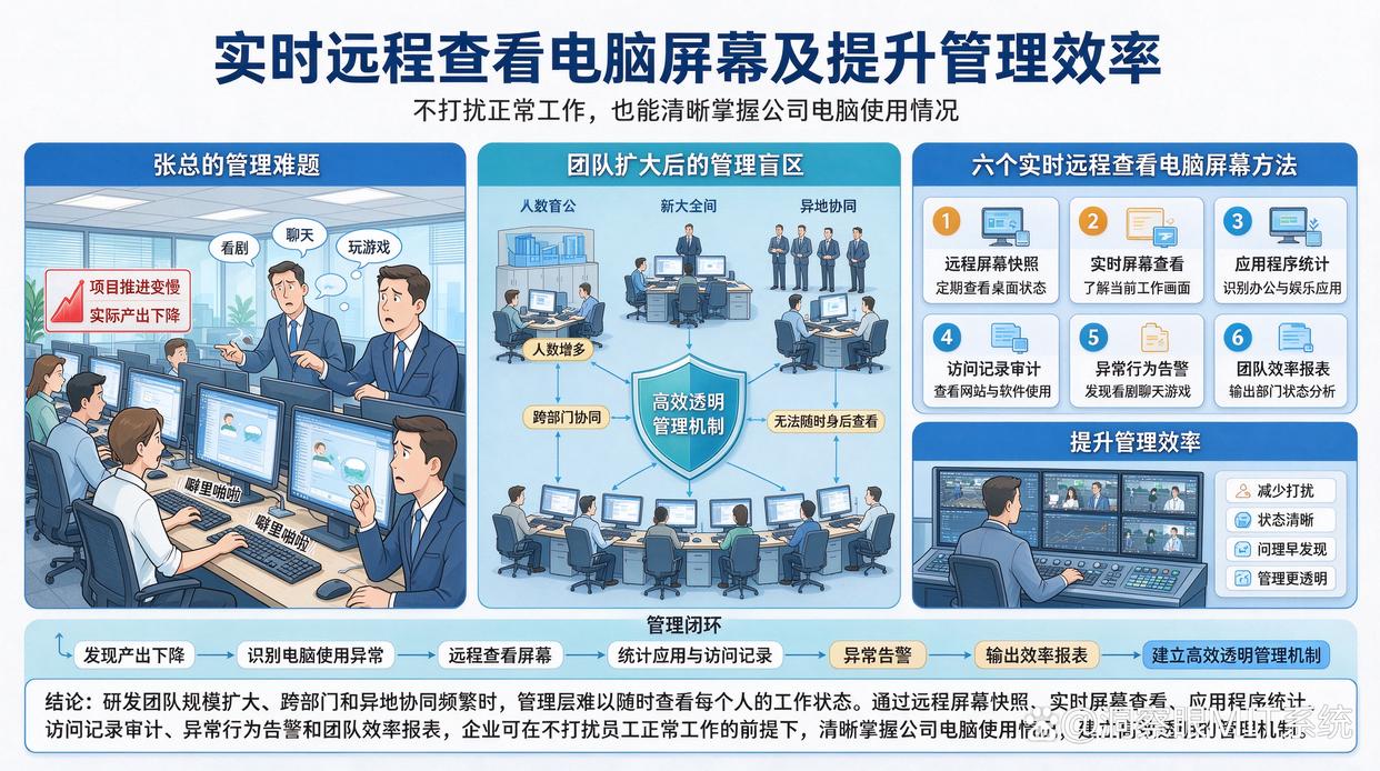 如何远程实时监控电脑屏幕?分享6个能实时远程电脑屏幕的方法,建议学起来(图1) 如何远程实时监控电脑屏幕?分享6个能实时远程电脑屏幕的方法,建议学起来(图1)