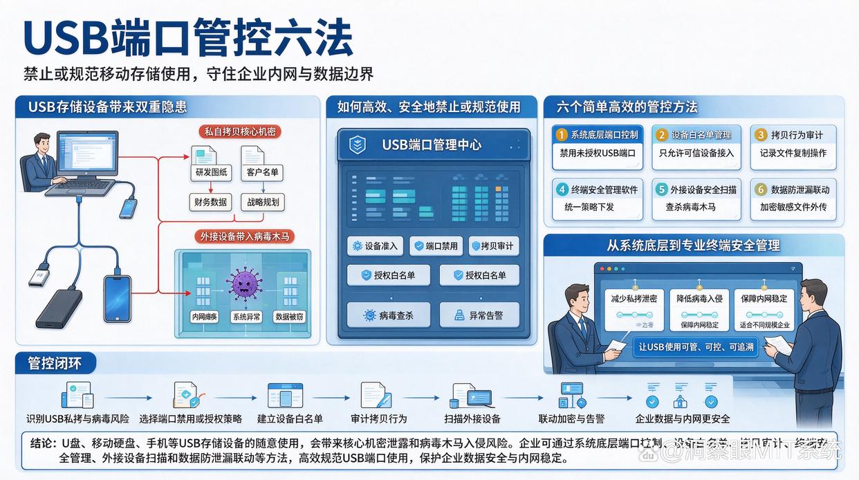 企业怎么禁止USB端口的使用？推荐六个管控USB端口的方法，快学起来了(图1)