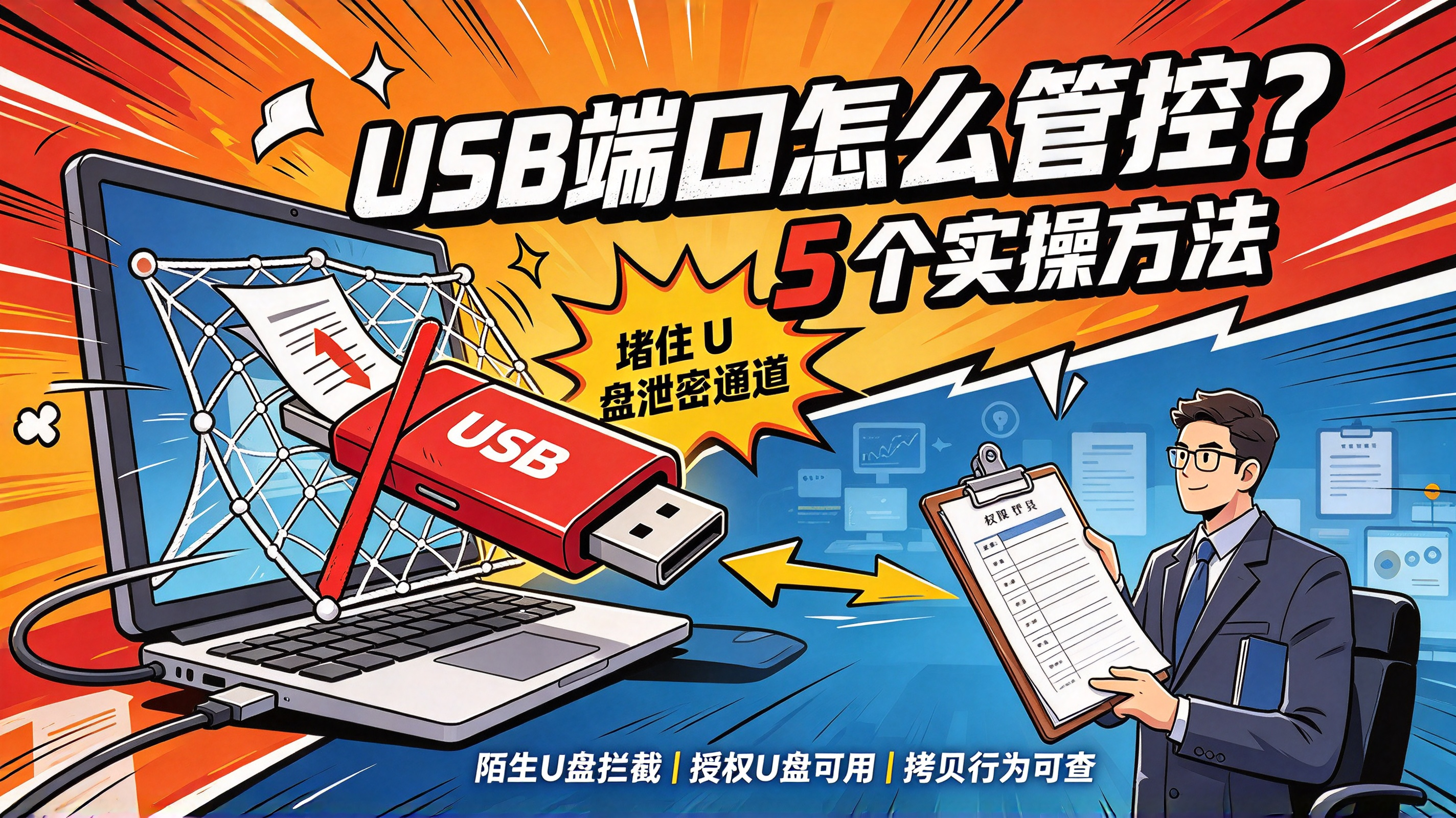 USB 端口怎么管控?5 个实操方法,堵住 U 盘泄密通道(图1) image.png