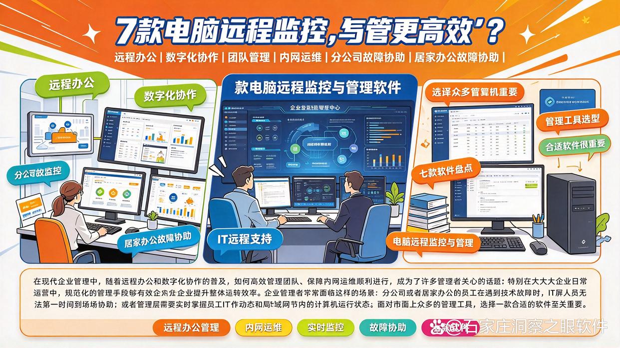 电脑远程监控软件有哪些推荐？七款超实用的电脑远程监控软件盘点，建议码住(图1)